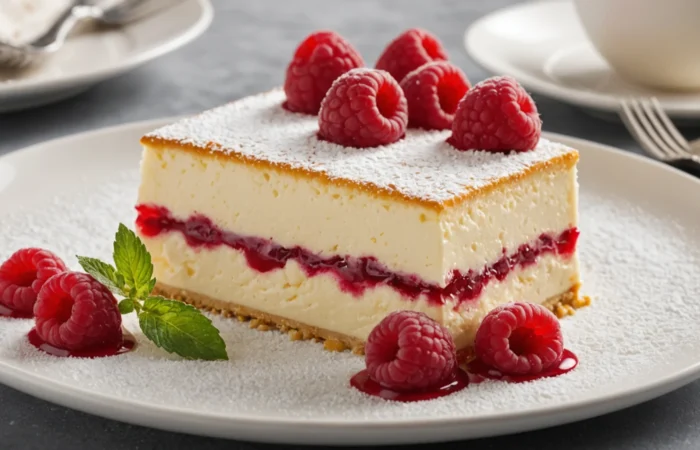 bavarois framboise vanille