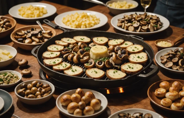 raclette champignon cru ou cuit